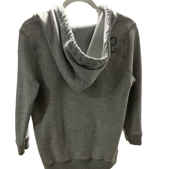 Abercrombie & Fitch Distressed Pullover Hoodie Heather Grey Small - Picture 3 of 14
